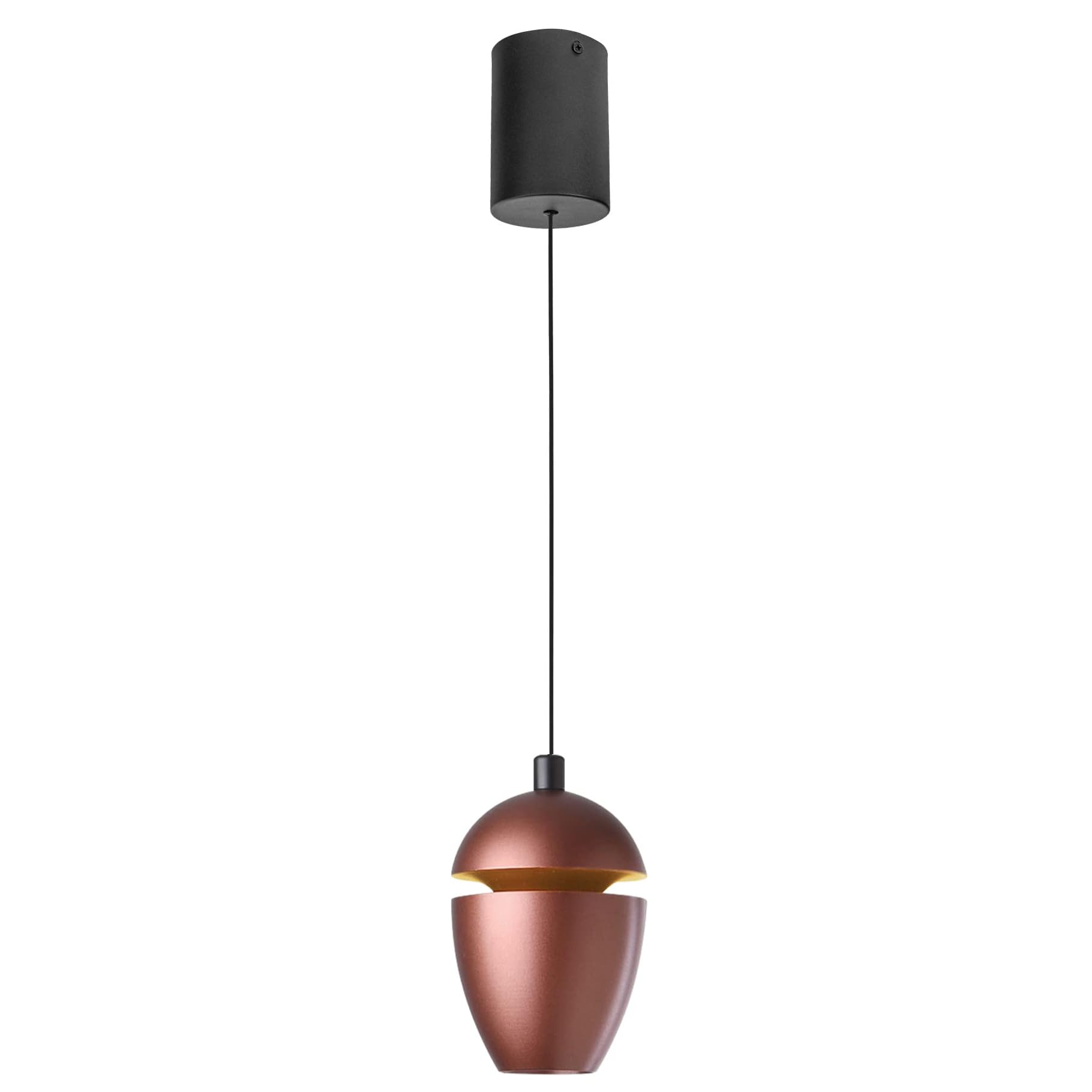 LED Pendelleuchte,Braun Höhenverstellbar Esszimmerlampe, Moderner Aluminum Hängelampe Esstisch Küche Wohnzimmer 7W 230V, für Wohnzimmer Schlafzimmer Arbeitszimmer Büro Esszimmer TB2613
