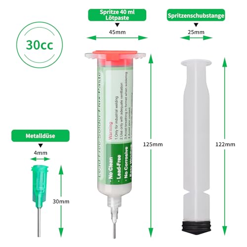 Flussmittelpaste Gruiqrd für Löten, 40 ml, bleifrei in Spritze