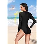 Daci Women Long Sleeve Rash Guard One Piece Swimsuit Zipper Surfing Bathing Suit UPF 50 - Image 2