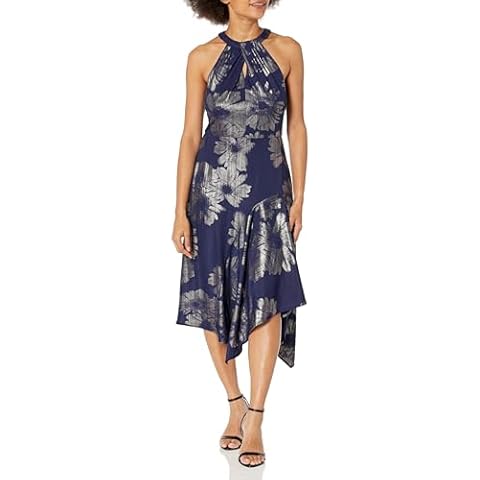 London Times Keyhole Neck Cocktail Dress Cover