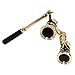 HQRP Opera Glasses Black Color w/Built-in Elegant Black Extendable Handle with Golden Trim in HQRP Gift Box