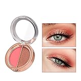 Timipoo Double color eye shadow, high pigment eye makeup palette, matte shimmer metal eye shadow pow