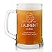 Maverton Chope à Bière Gravée de 50 cl – Verre à Bière personnalisé avec Anse - Cadeau gravé pour les Amateurs de Bière – Cadeau d’anniversaire pour chaque homme - santé