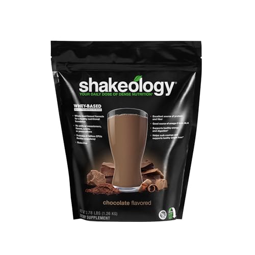 Image of Shakeology Whey Protein Powder Blend - Gluten Free, Superfood Protein Shake with Vitamins and Minerals - Helps Support Healthy Weight Loss, Lean Muscle Support, Gut Health - Chocolate, 30 Servings
