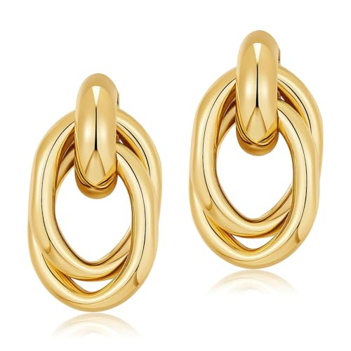 Boucles D'oreilles Femme Or, Exquis Boucle D'oreille, Personnalité Earrings for Women, Élégant Boucles D Oreilles pour Tous les Jours Fête Mariage...