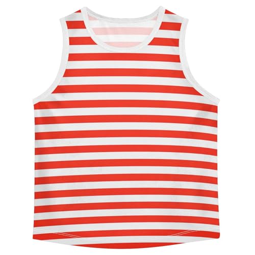 Striped Tank Tops for Boys Toddler Sleeveless T-Shirts Breathable Workout Tees Youth Summer Clothes
