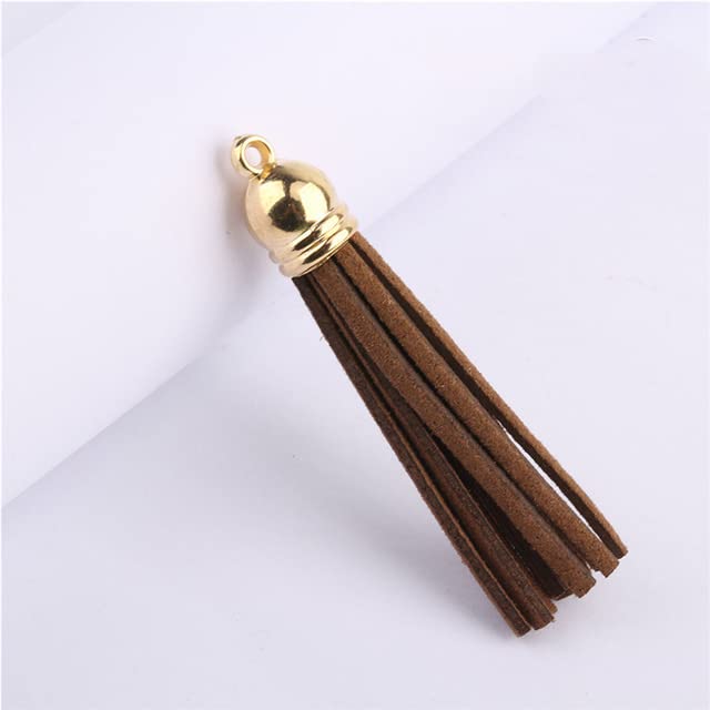 Gland porte-clés en daim de 6 cm pour bijoux et charms de téléphone DIY, lot de 100
