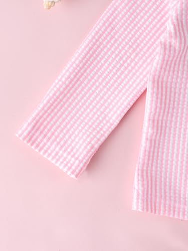 JiAmy Badeanzug Mädchen Baby Kleinkinder UV Kleidung Kinder Schutz Einteiliger Schwimmanzug Bademode Badebekleidung Schutzkleidung mit Sonnenhut Rosa 1-2 Jahre
