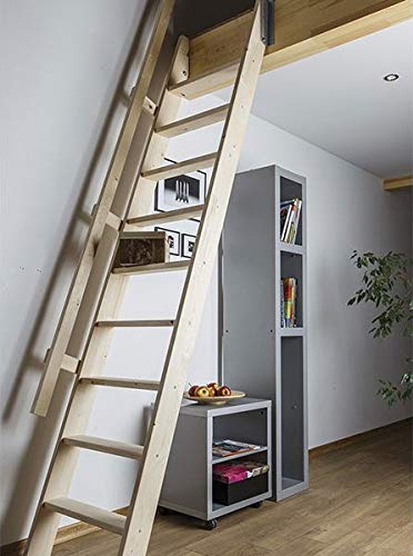 Echelle de meunier : 55cm de Large - Couleur : Bois Naturel - 1 Rampe - MSP/BN