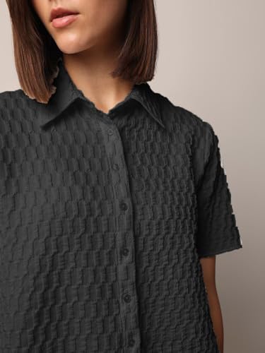 Image of Zilcon Women's Half Sleeve Button Down Women Shirts | Western Tops for Women Stylish | White Shirt for Woman