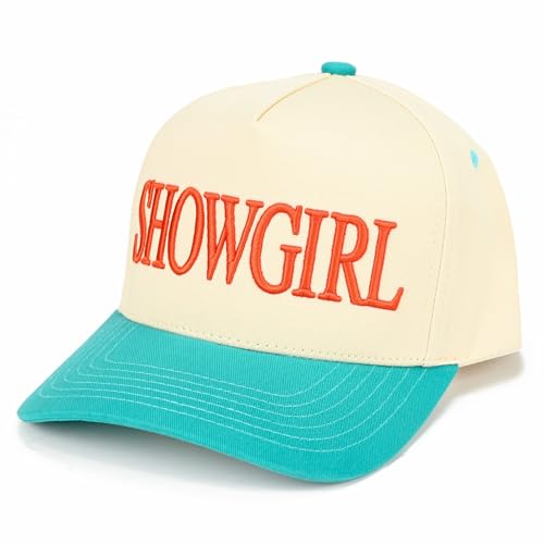 Premium Embroidered Hat | Showgirl Hat (US Alpha One Size Turquoise/Natural)