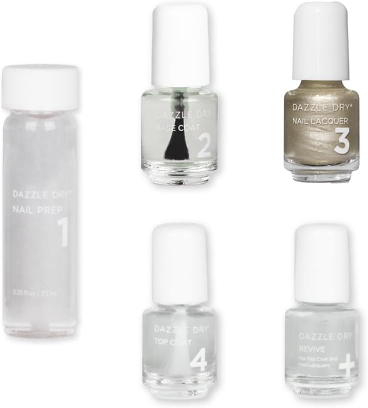 Mini Kit 4 Step System - Illuminate - A bright champagne gold. Full-coverage metallic. (5 Piece Kit / 5 Manicures)