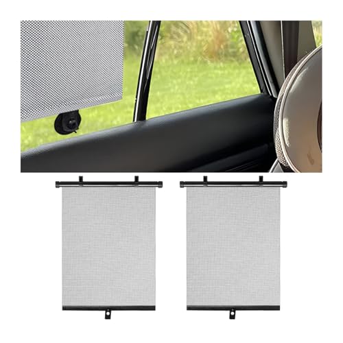 2PCS Car Window Shades for Baby, Retractable 16"×18" Vehicle Suns...