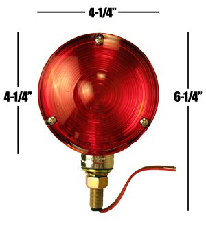 2 Red/Amber Double Face Combination Fender Mount Lights #TOP1