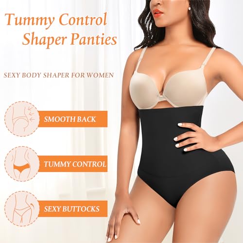 Image of Werena Tummy Control Shapewear Underwear for Women High Waisted Body Shaper Panties Shaping Briefs
