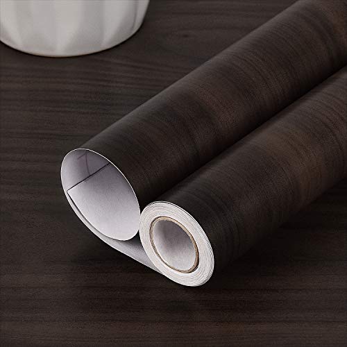 Symoden 17.71 in x 16.4 Ft Walnut Wood Grain Contact Paper Wood Contact
