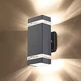 LMP LED Square Up and Down Lights Outdoor Wall Light，Body in Aluminum Waterproof Outdoor Wall Lamps，3000k 5W with Certificate ETL 1 Pack