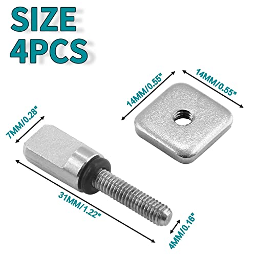 Biaungdo 4 Pcs Surfboard Fin Screws, No Tool Stainless Steel Fin Screw For Paddle Board Surf Longboard And Sup Fin Adapters Surfing Accessories #TOP1