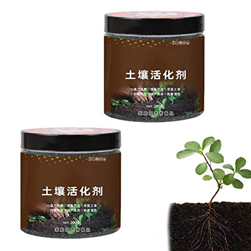 JKLX Soil Activated Treasure-You Will Be Amazed! 200g Premium Soil Activators for Raised Garden Beds, Organic Soil Improver Promotes Water Movement and Root Absorption (2PCS) Cover