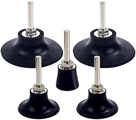 Coceca 5 Pack Disc Pad Holder, Universal Quick Change 2 Inch 3 Inch and 1 Inch Disc Holder with 1/4" Shank for Die Grinder Accessories Polishing Round Rotating Tools