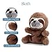 The Petting Zoo Sloth Stuffed Animal Plushie, Gifts for Kids, Nuggetz Wildlife Animals, Sloth Plush Toy, 6 inches