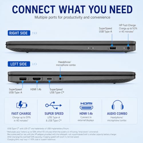 Image of HP 17.3 inch Laptop for Business & Home Office, Intel Core 5 120U Processor (10-Core, Up to 5.0GHz), 16GB RAM, 512GB SSD, Numeric Keypad, Copilot AI, Windows 11