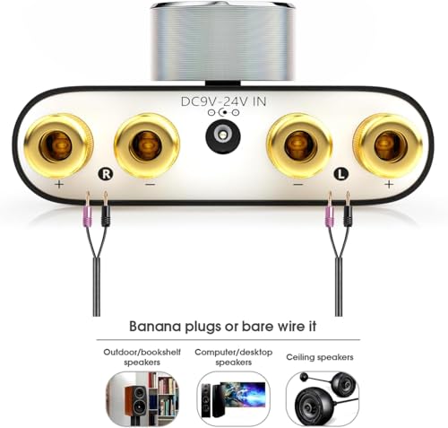 Nobsound Mini Bluetooth 5.0 Digital Power Amplifier HiFi Stereo Verstärker 2.0 Kanal 50W×2 Endstufe Wireless Audio Receiver mit Netzteil (schwarz)