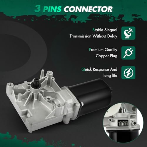 Image of SCITOO Front Wiper Motor W /O Control Module Replacement for 1997-2005 for Chevrolet for Venture,1997-2004 for Oldsmobile for Silhouette,1999-2005 for Pontiac for Montana Wiper Motor 12368685 3 Pins