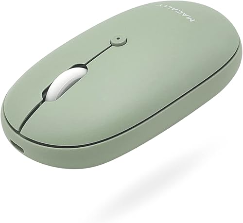 Macally Mouse inalámbrico Bluetooth para portátil y PC de escritorio, un simple mouse inalámbrico recargable Bluetooth para MacBook Pro Air, Mac