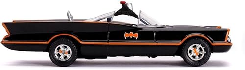 Miniatura 4 de Jada Toys DC Comics 1:32 Classic TV Series 1966 Batmobile - Coche fundido a presión con figura de Batman, juguetes para niños y adultos