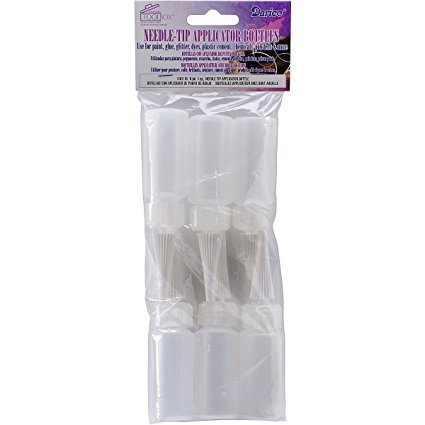 Darice 1162-16-2PK Needle Tip Applicator Plastic Bottle, 1-Ounce, Pack of 12, White