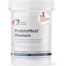 Designs for Health ProbioMed Women - Vaginal Probiotics to Support pH Balance, Vaginal Comfort, Immune Health & Gut Health for Women - Dairy-Free Probiotic (30 Capsules)