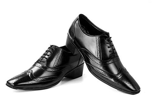 Image of BXXY TAN Height Increasing British Full Brogue Shoes for Men