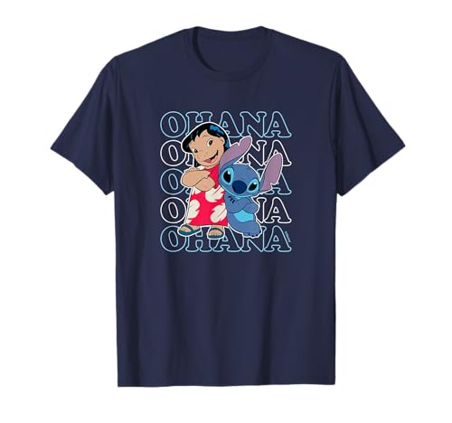 T-shirt Lilo & Stitch Ohana vêtement Disney d'été pour ado et adulte
