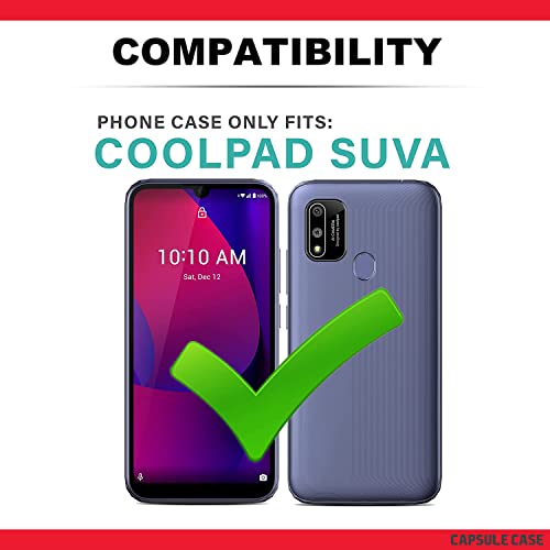 Capsule Case Compatible With Coolpad Suva [Military Shockproof Kickstand Belt Clip Holster Heavy Duty Black Case Phone Cover] For Boost Mobile Coolpad Suva Cp3669Aanb (Cuba Flag) #TOP1