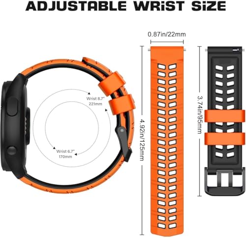 Image of Zitel Band Compatible with Huawei Watch GT 6 Pro /GT 6 46mm, GT 5 / GT 5 Pro 46mm, GT 4 46 mm, GT 3 / GT 3 Pro, GT /GT 2, GT 2 Pro /GT 2e, Watch 4 /4 Pro, 3 /3 Pro - 22mm Sports Straps