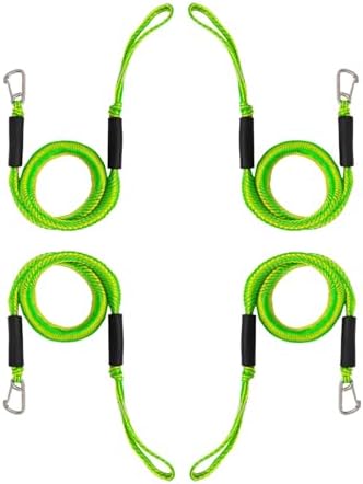 Pack van 2 Bungee Dock Line Boat Dock Black Rope 4 Voeten