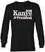 Tcombo Kanye for President 2020 Long Sleeve Men's Shirt (Black, X-Large)