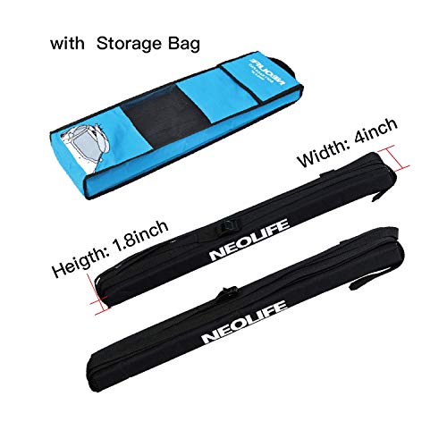 Neolife Soft Roof Rack Pads with Single Wrap-Rax Straps for Surfboard Paddleboard Snowboard, 19\' (Pair) Black