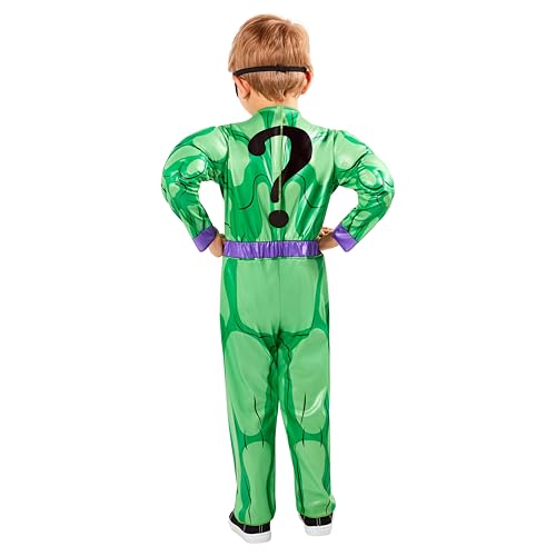 Disfraz infantil Riddler con mameluco y máscara miniatura 6