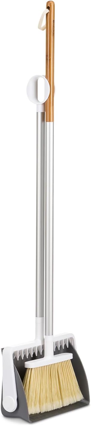Full Circle Tag Team, Easy-Empty Compact Standing Broom and Dustpan Sweep Set