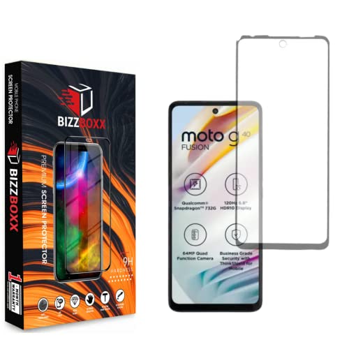 Image of MOTOROLA G40 Fusion | MOTOROLA G60 | Tempered Glass | DuraGlass & Anti Explosion | Full Screen Coverage-Edge to Edge | 9H Hardness | With Easy Installation Kit (Pack of 1)
