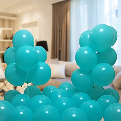 Image of 300 Pack Turquoise Teal Balloons 12 inch Turquoise Latex Balloon Bulk for Various Party Events Decorations