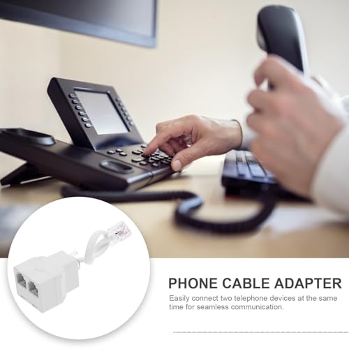 DIYEAH Adaptador Divisor De Tomada De Telefone Divisor De Linha Telefônica Adaptador De Linha Telefô