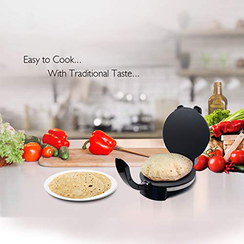 Image of iBELL IBLRM150 Roti Maker 150, 1500W, Nonstick Roti /Chapati Maker, Big Size with Temperature Control, 27cm Diameter (Silver)
