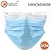 Produktbild L & P Car Design 50 Stk Mundschutz 3 lagig Schutzmaske Einweg Mund Nase Maske Gesichtsmaske Atemschutz (50)