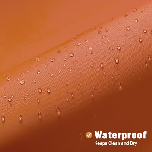 MitoVilla Orange Fabric Shower Curtain Liner, Burnt Orange Simple Shower Curtain or Liner for Terracotta Bathroom Decor, Waterproof Cloth & Machine Washable,72" W x 72" H by MitoVilla - Image 6