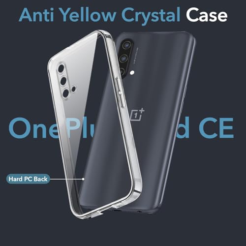 Image of Jkobi Lifetime Anti-Yellow Clear Back Case Cover for OnePlus Nord CE 5G (Sleek Hard Crystal | Shockproof and Camera Protection)