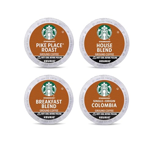 Image of Starbucks K-Cup Coffee Pods, Medium Roast Coffee Variety Pack for Keurig Brewers, 100% Arabica, 1 Box (96 Pods)