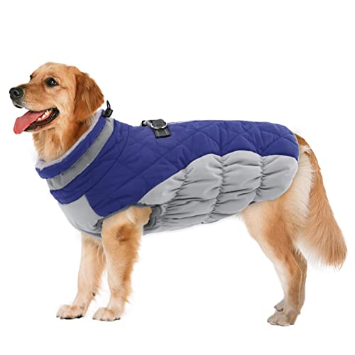 Image of Lelepet Dog Coat Warm Dog Winter Coat Waterproof Dogs Jacket with Harness